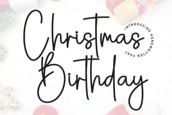 Christmas Birthday: A Sweet Handwritten Font for Warm Brand Identities