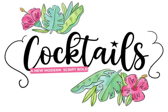 Cocktails Script Font: Elevating Brand Materials with Modern Calligraphy