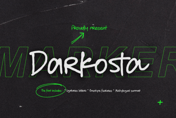 Darkosta: A Handwritten Font That Elevates Digital Marketing Design