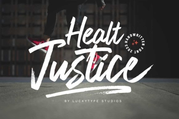 Healt Justice: A Bold Handwritten Font for Modern Web Design