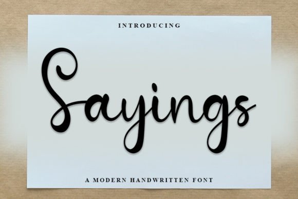 Sayings: A Handwritten Font That Elevates Web Design