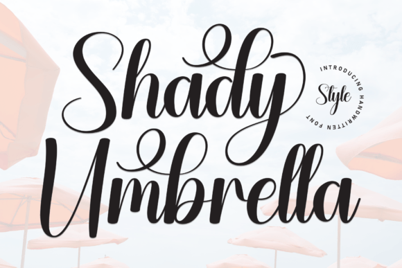 Shady Umbrella Font: Elevating Web Design with Elegant Handwritten Typography