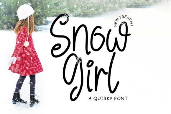 Snow Girl: A Winter-Themed Handwritten Font for Editorial Design